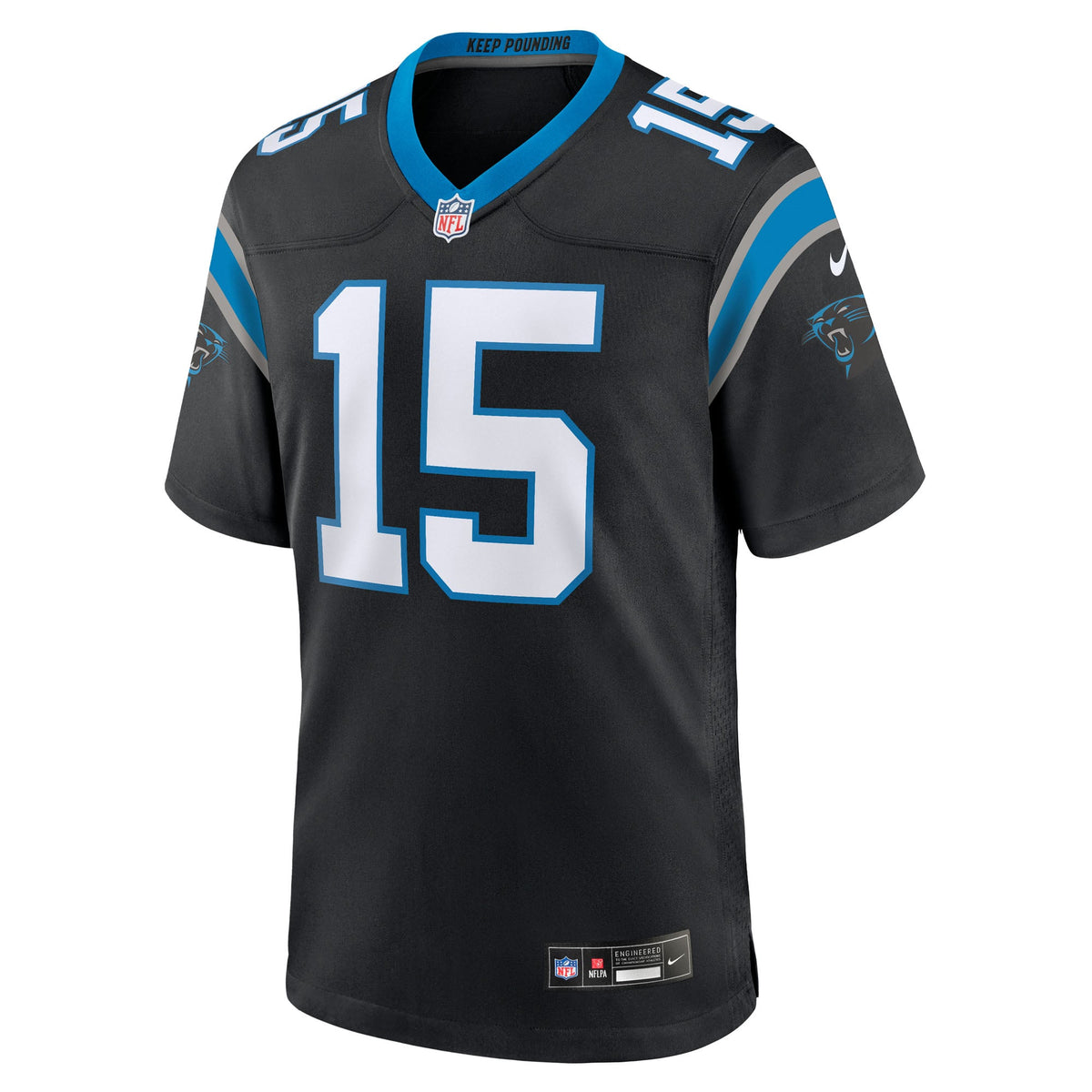 Men's Carolina Panthers Jimmy Horn Jr Nike  Black Team Game Jersey