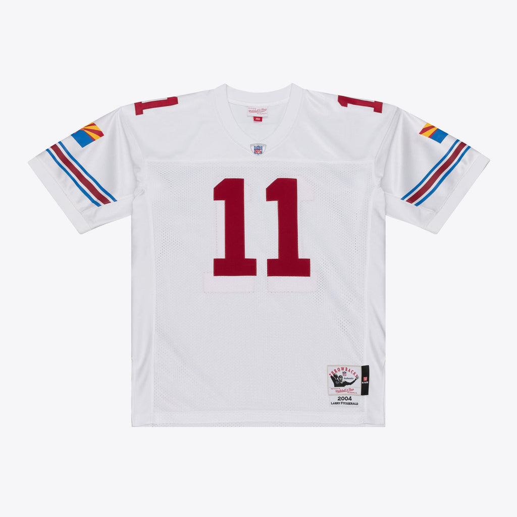 Men's Arizona Cardinals Larry Fitzgerald Mitchell & Ness White 2004 Authentic Throwback Jersey