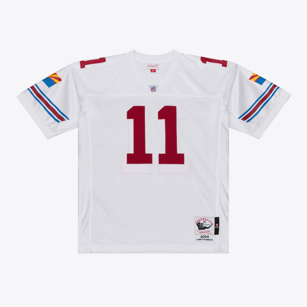 Men's Arizona Cardinals Larry Fitzgerald Mitchell & Ness White 2004 Authentic Throwback Jersey