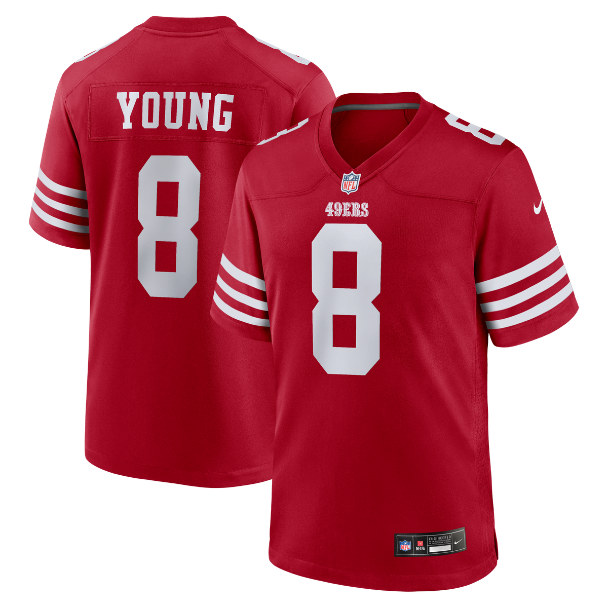 Men's San Francisco 49ers Steve Young Nike Scarlet Retired Player Game Jersey