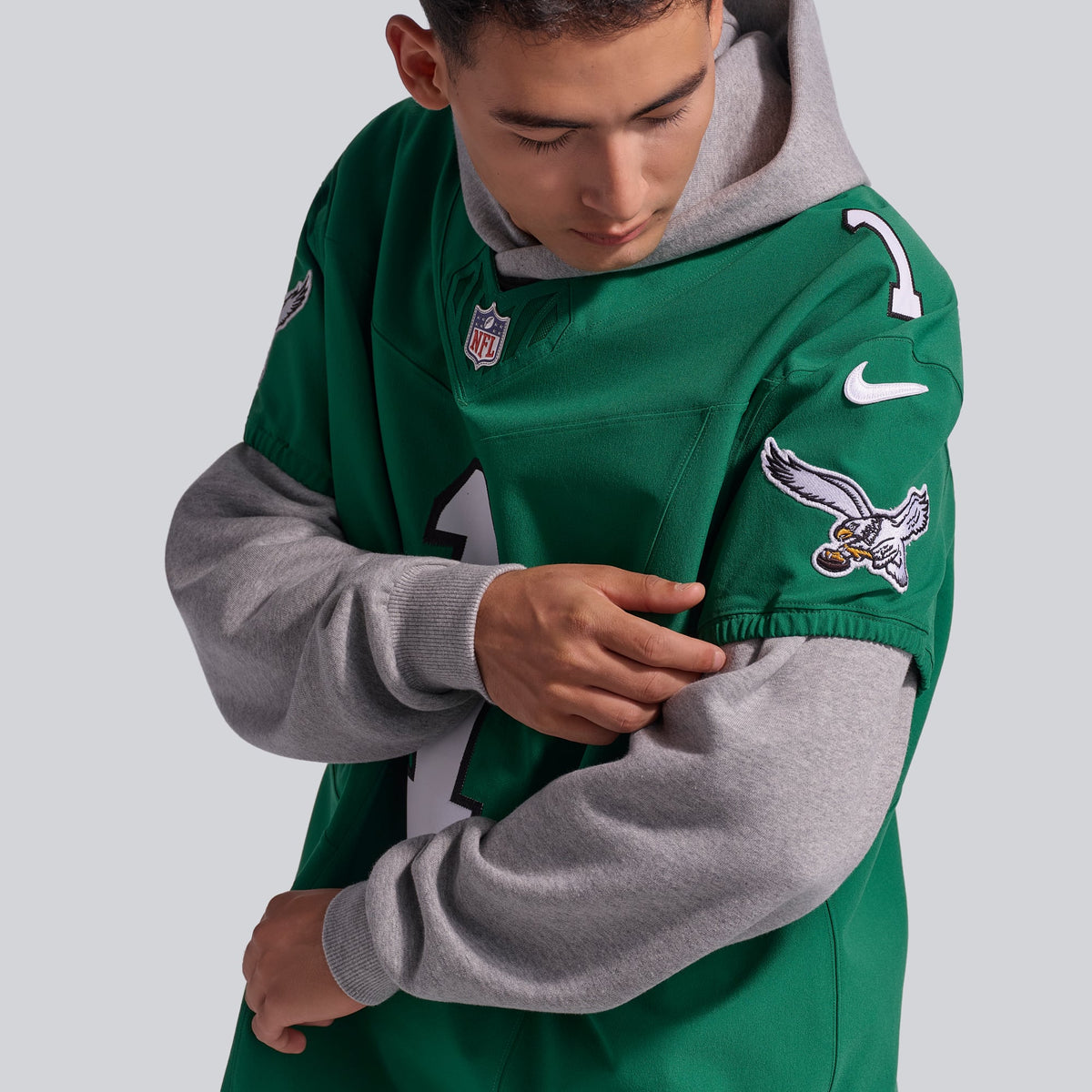 Men's Philadelphia Eagles Jalen Hurts Nike Kelly Green Alternate Vapor F.U.S.E. Elite Jersey
