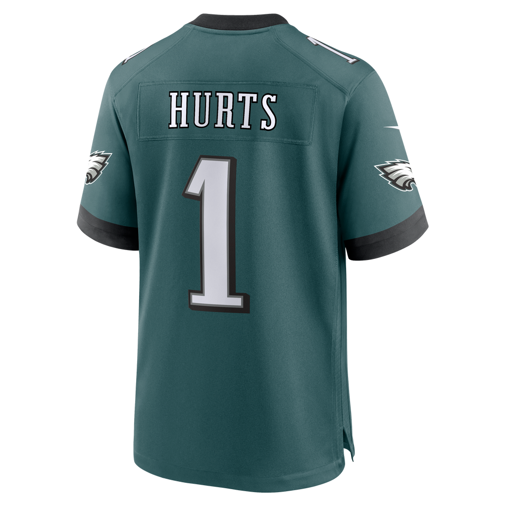 Men's Philadelphia Eagles Jalen Hurts Nike  Midnight Green Team Game Jersey