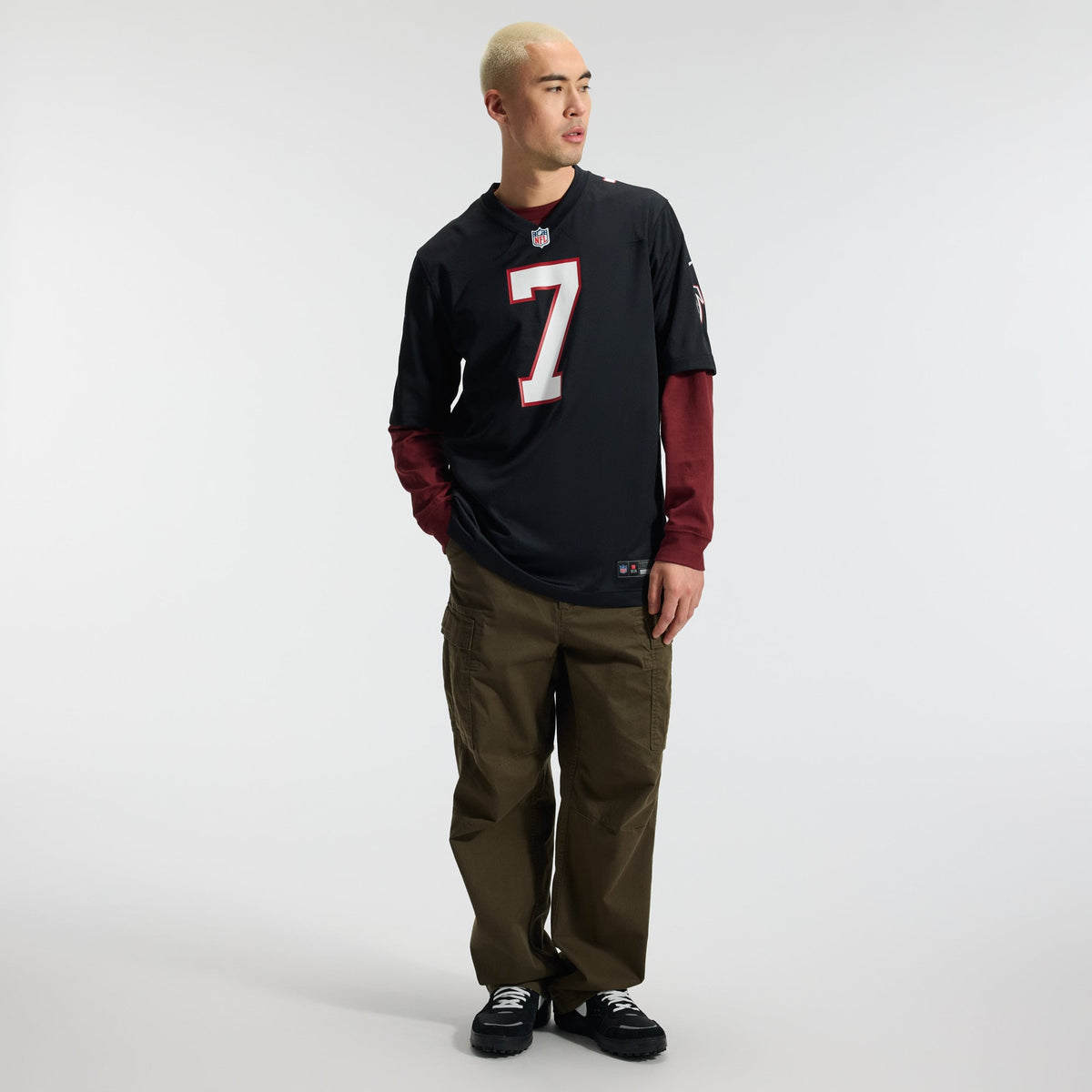 Men's Atlanta Falcons Bijan Robinson Nike Black  Throwback Game Jersey