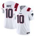 Men's New England Patriots Drake Maye Nike White Vapor F.U.S.E. Stitched Limited Jersey