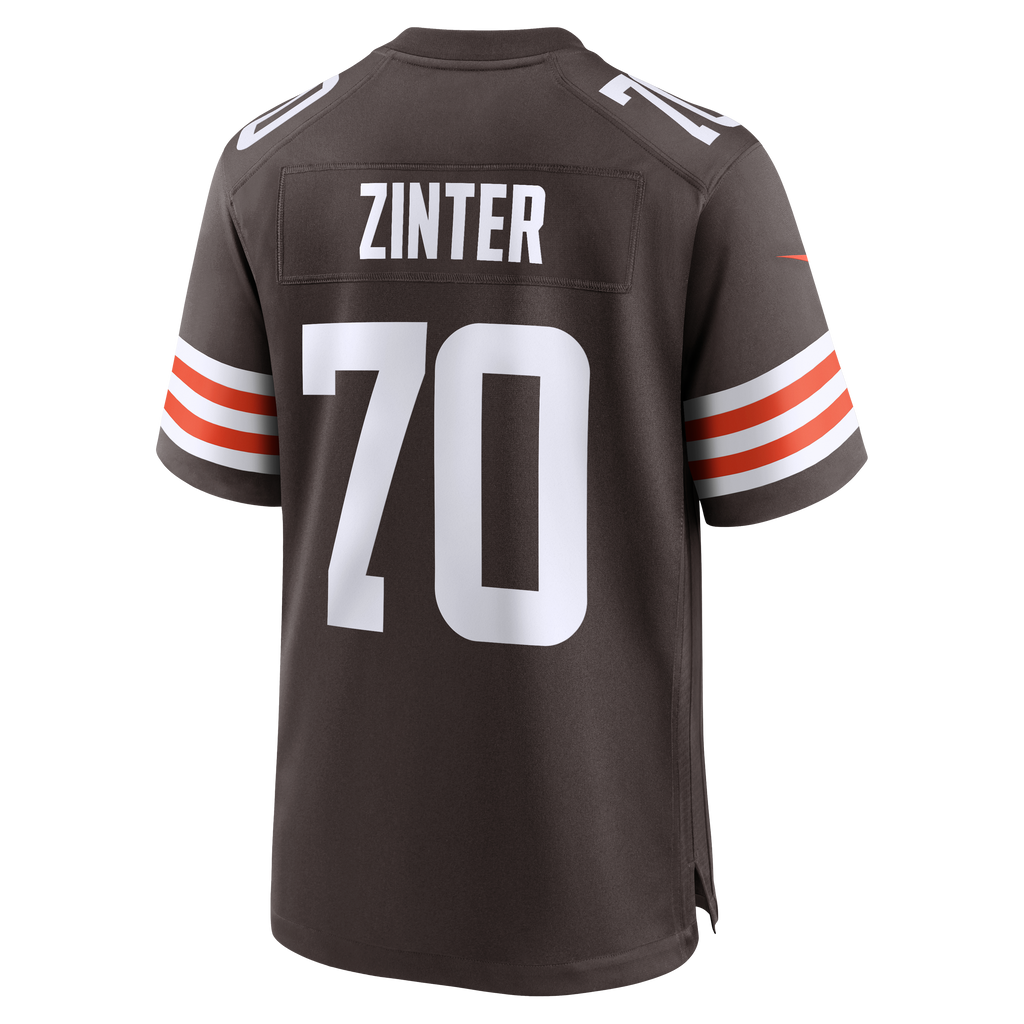 Men's Cleveland Browns Zak Zinter Nike  Brown Team Game Jersey