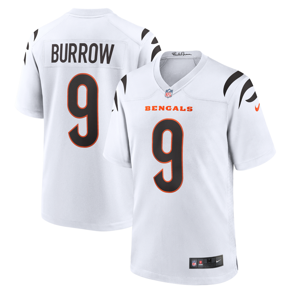 Men's Cincinnati Bengals Joe Burrow Nike White Game Jersey
