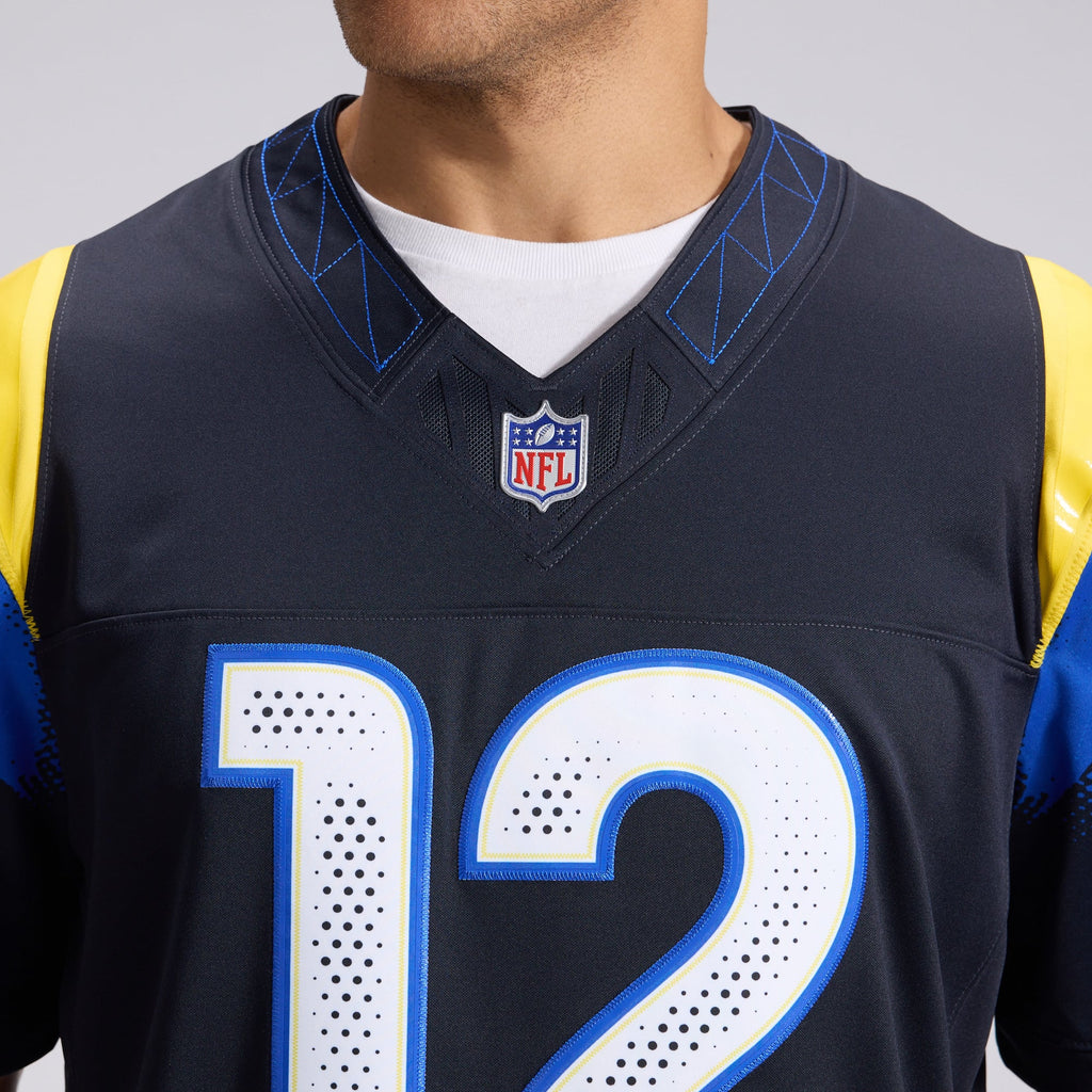 Men's Los Angeles Rams Puka Nacua Nike Dark Blue Rivalries Collection Stitched Limited Jersey