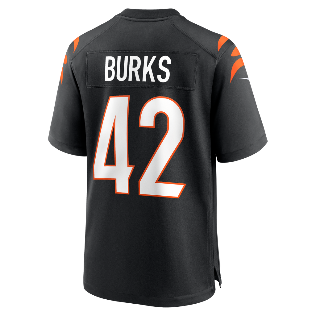 Men's Cincinnati Bengals Oren Burks Nike  Black Team Game Jersey