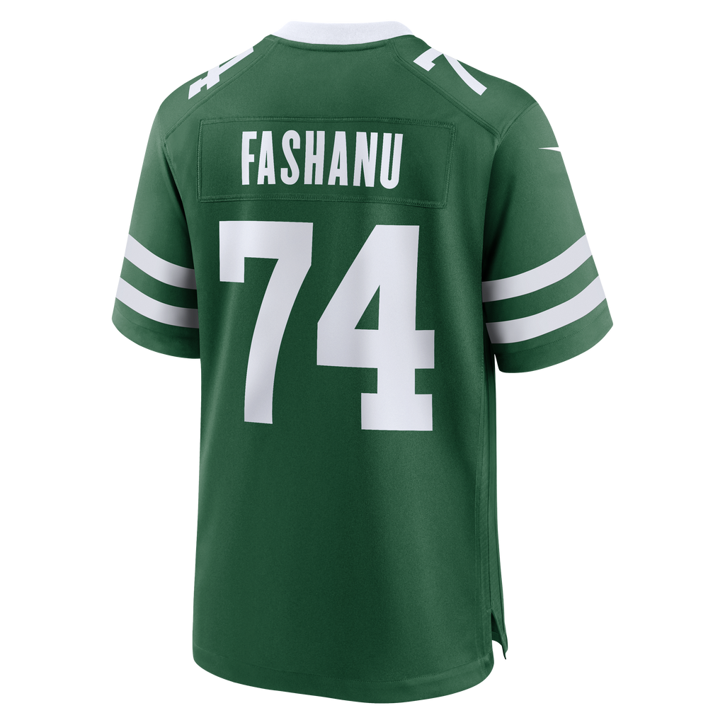 Men's New York Jets Olu Fashanu Nike Gotham Green  Player Game Jersey