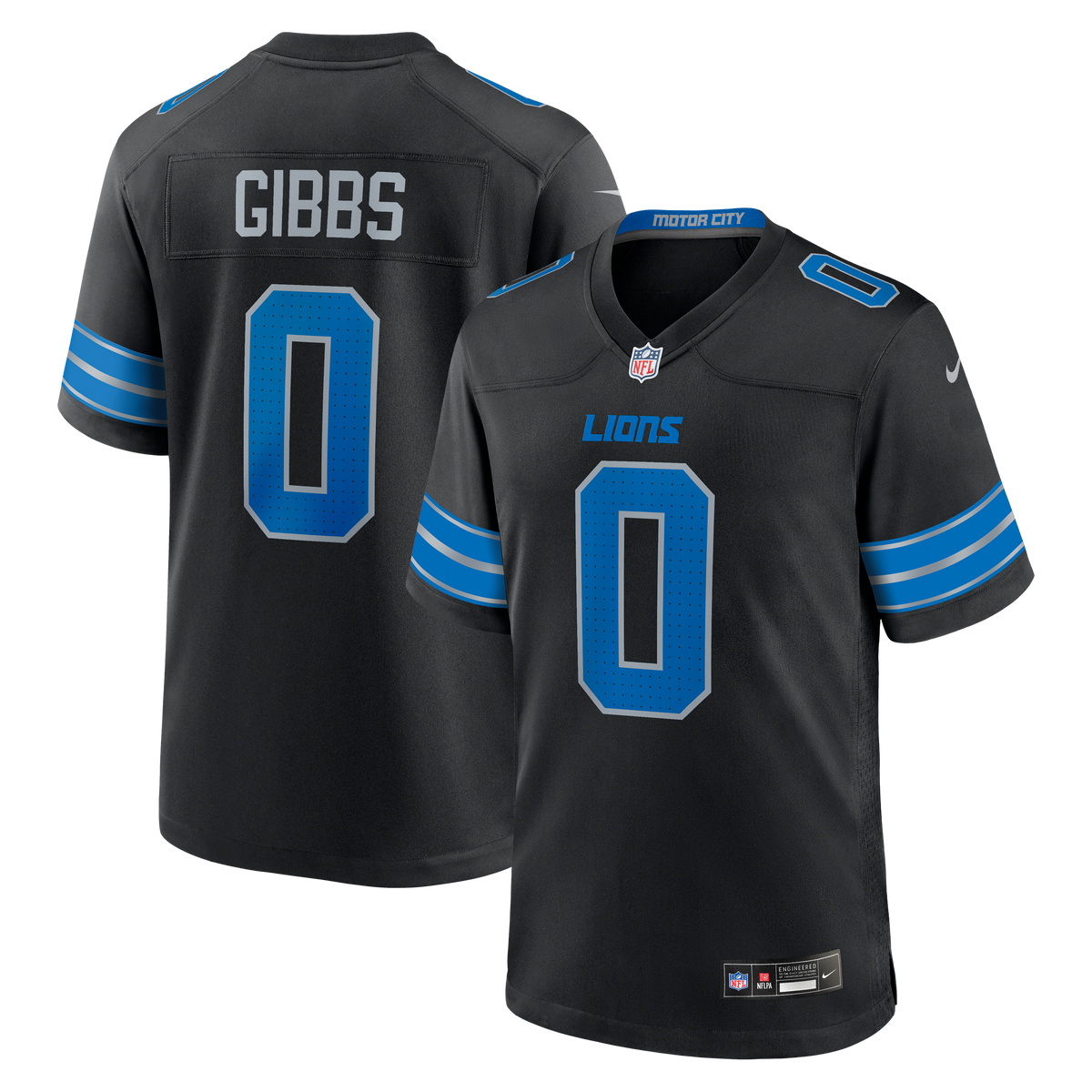 Men's Detroit Lions Jahmyr Gibbs Nike Blue Game Player Jersey