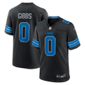 Men's Detroit Lions Jahmyr Gibbs Nike Black 2nd Alternate Game Player Jersey
