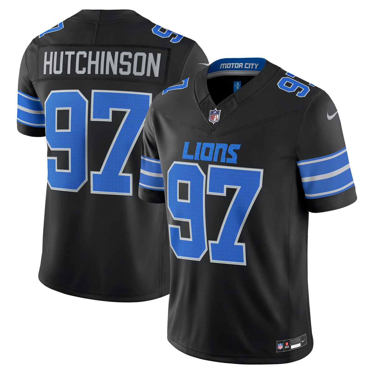 Men's Detroit Lions Aidan Hutchinson Nike White Vapor F.U.S.E. Stitched Limited Jersey
