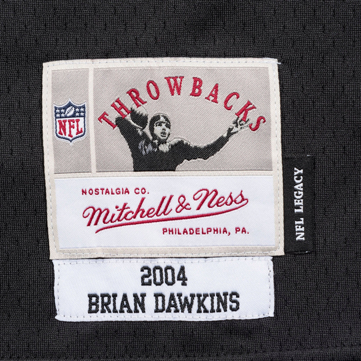 Men's Philadelphia Eagles Brian Dawkins Mitchell & Ness Black Legacy Replica Jersey