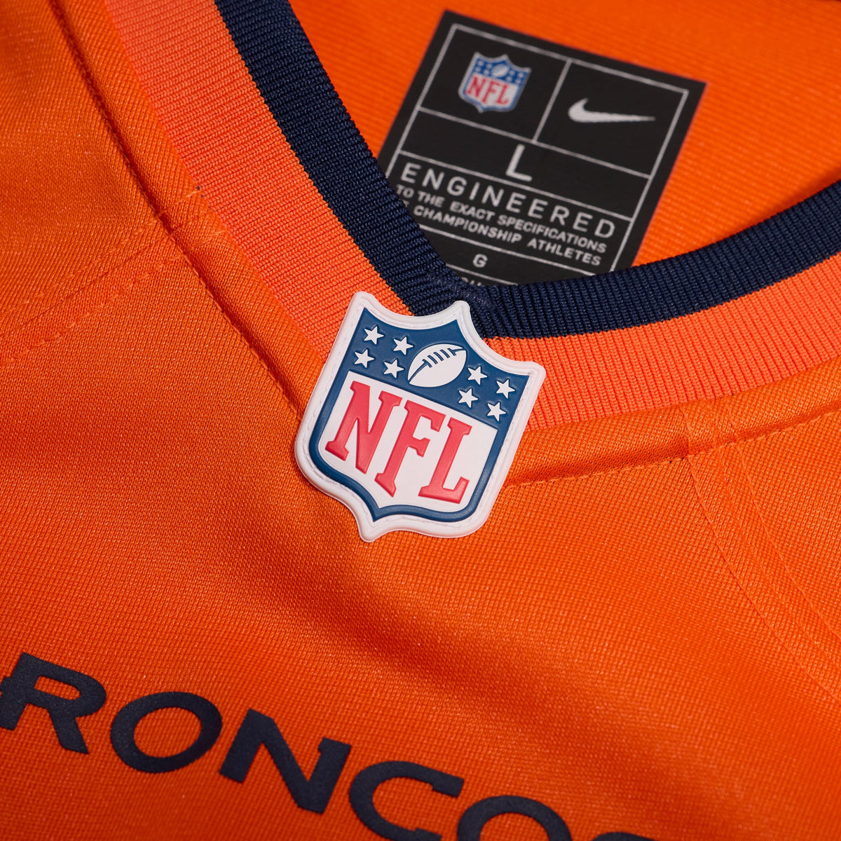 Men's Denver Broncos Jahdae Barron Nike Orange Game Player Jersey