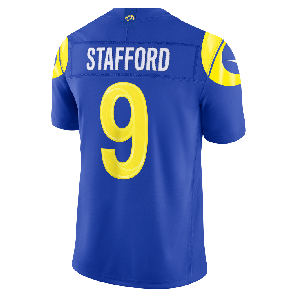 Men's Los Angeles Rams Matthew Stafford Nike Royal Team Vapor F.U.S.E. Stitched Limited Jersey