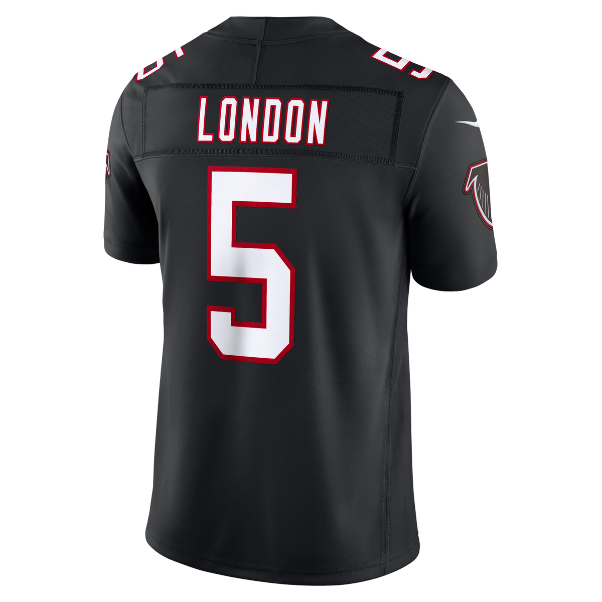 Men's Atlanta Falcons Drake London Nike Black Alternate Throwback Vapor F.U.S.E. Stitched Limited Jersey