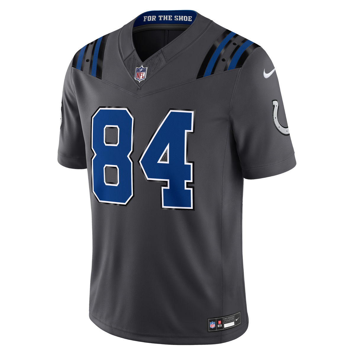 Men's Indianapolis Colts Tyler Warren Nike Anthracite 2026 Rivalries Collection Stitched Limited Jersey