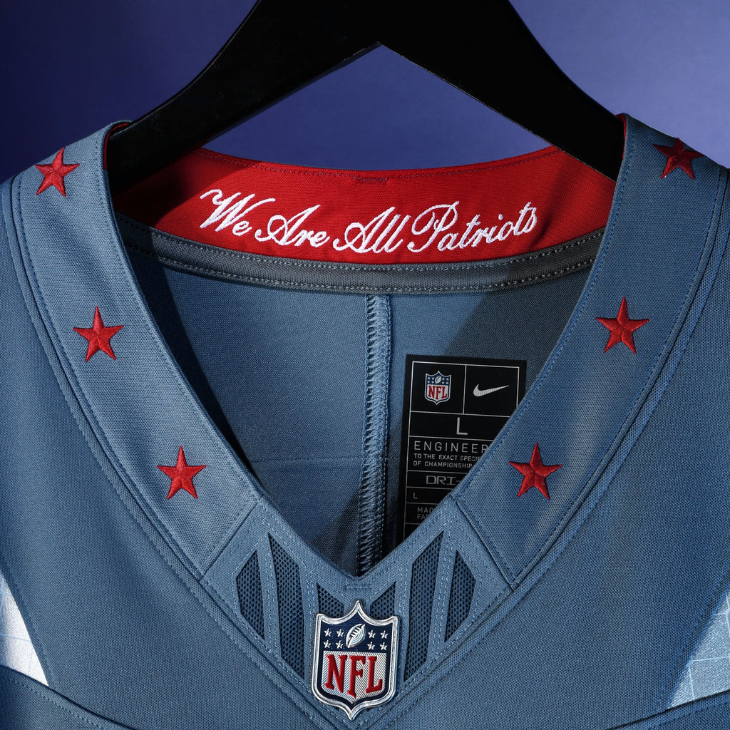 Men's New England Patriots Hunter Henry Nike Blue Rivalries Collection Stitched Limited Jersey