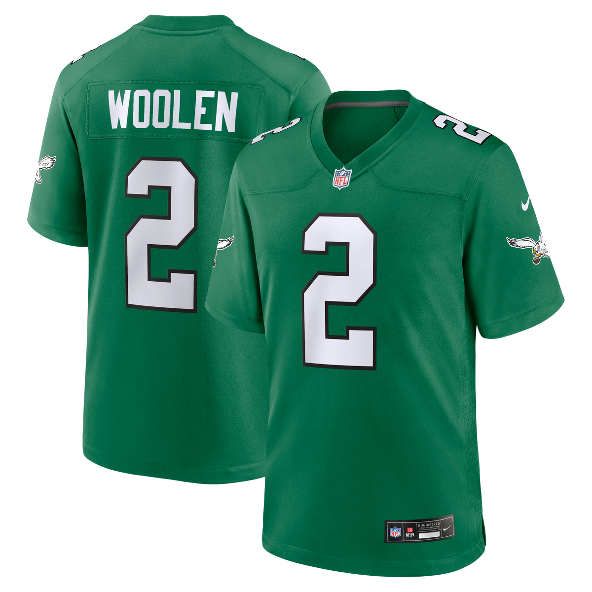 Men's Philadelphia Eagles Tariq Woolen Nike Midnight Green Team Game Jersey