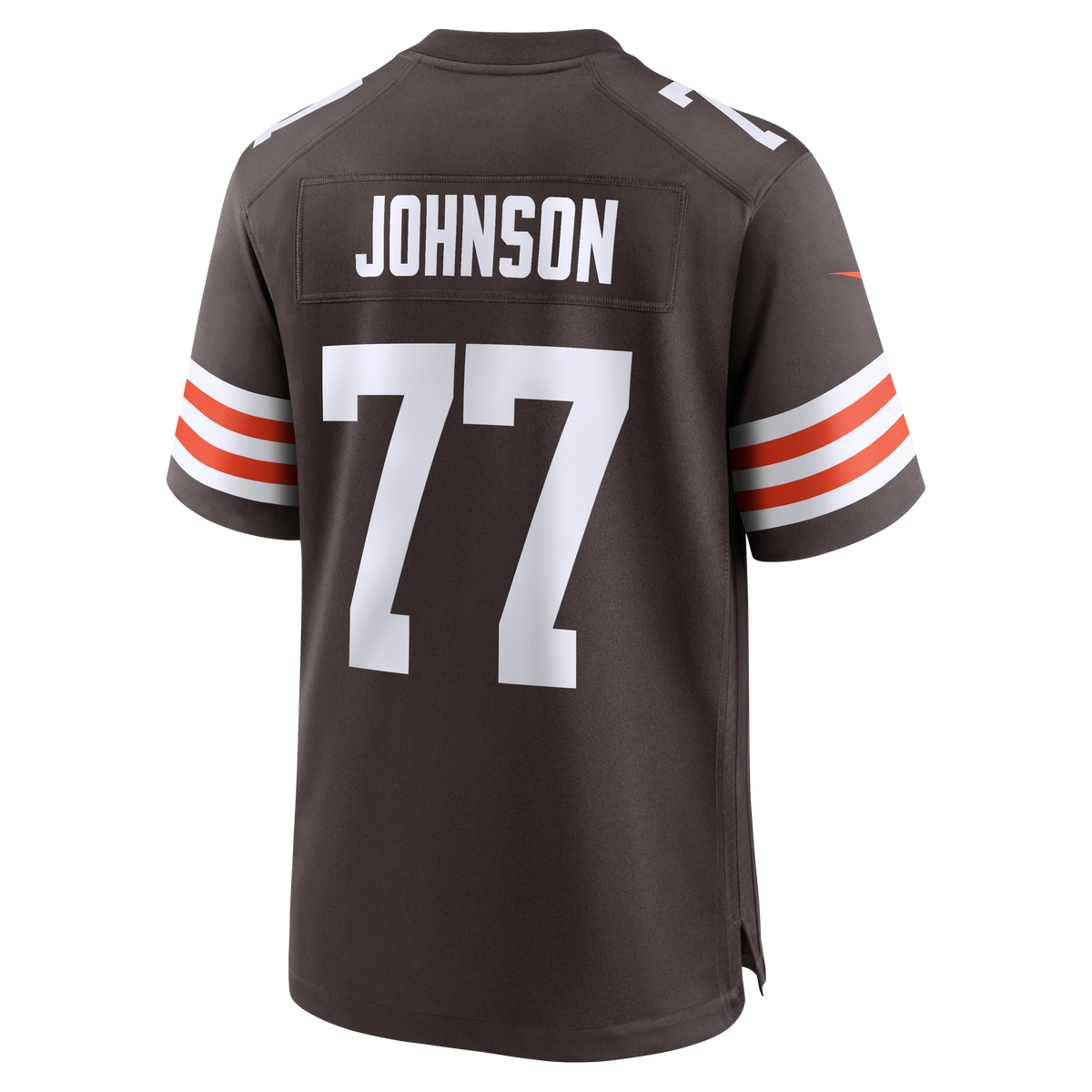 Men's Cleveland Browns Zion Johnson Nike  Brown Team Game Jersey