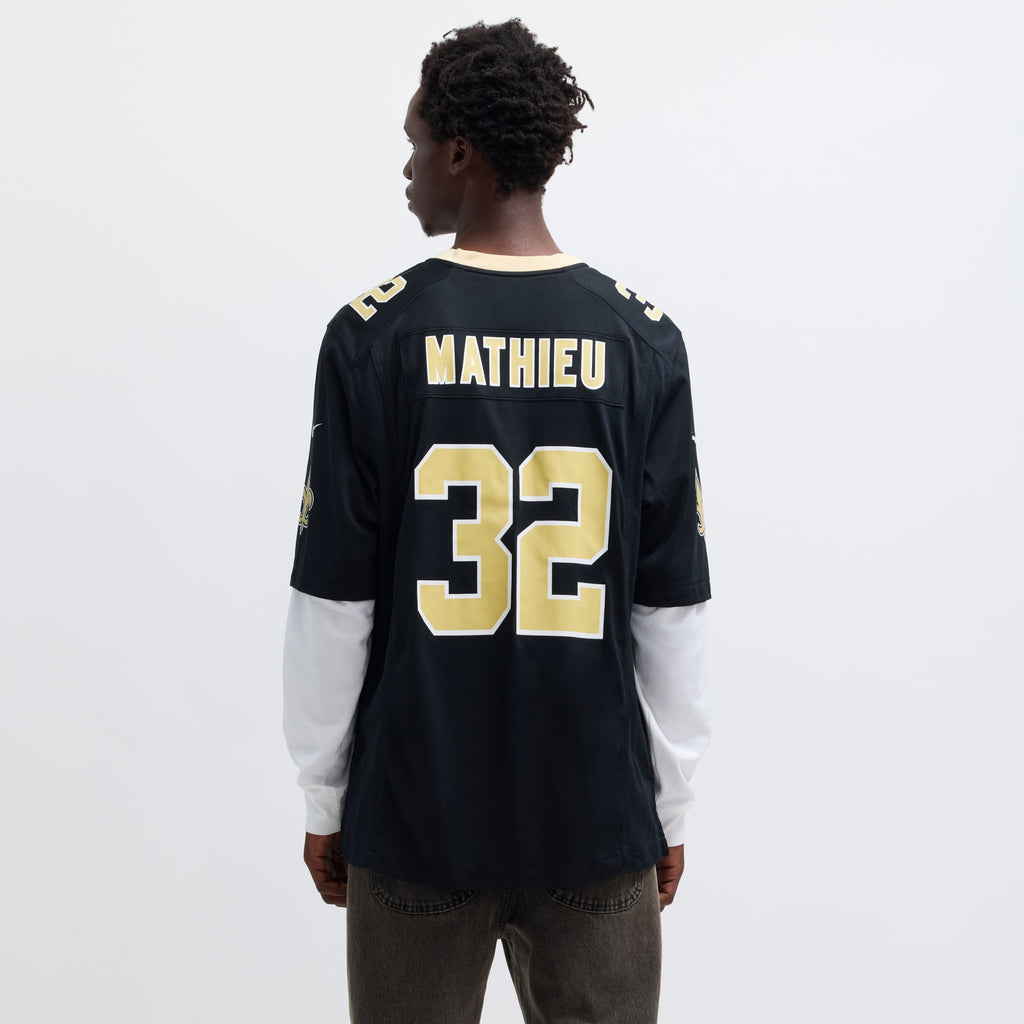 Men's New Orleans Saints Tyrann Mathieu Nike Black Game Jersey