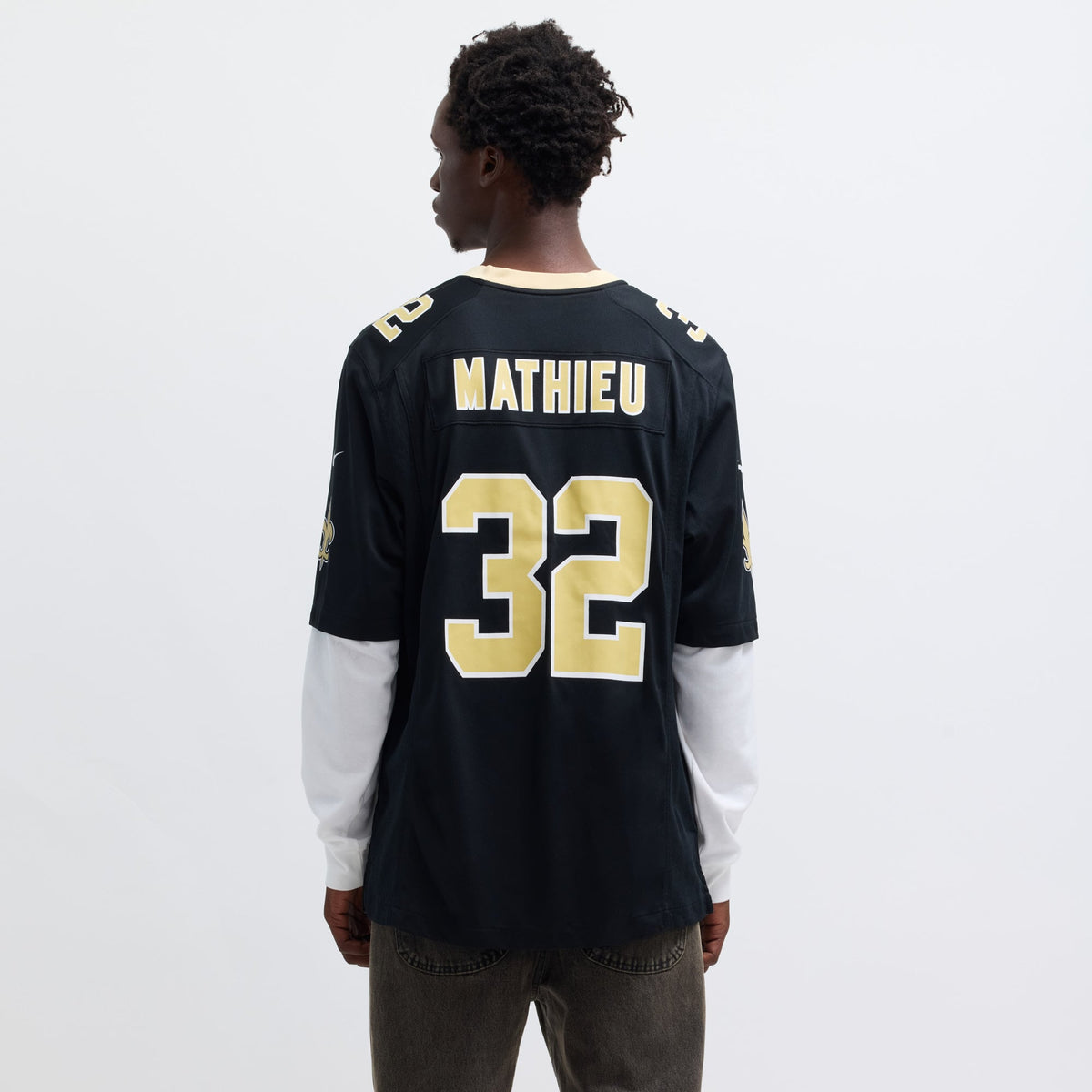 Men's New Orleans Saints Tyrann Mathieu Nike Black Game Jersey