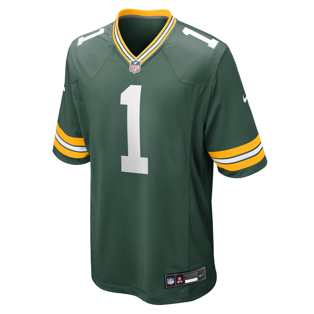 Men's Green Bay Packers Number 1 Groom Nike Green Game Jersey