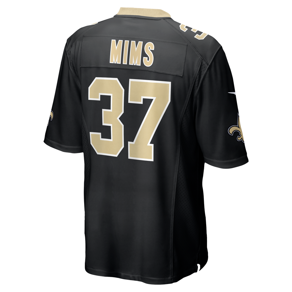 Men's New Orleans Saints Jordan Mims Nike  Black Team Game Jersey