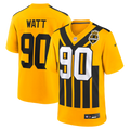Men's Pittsburgh Steelers T.J. Watt Nike Gold Alternate 1933 Throwback Game Jersey