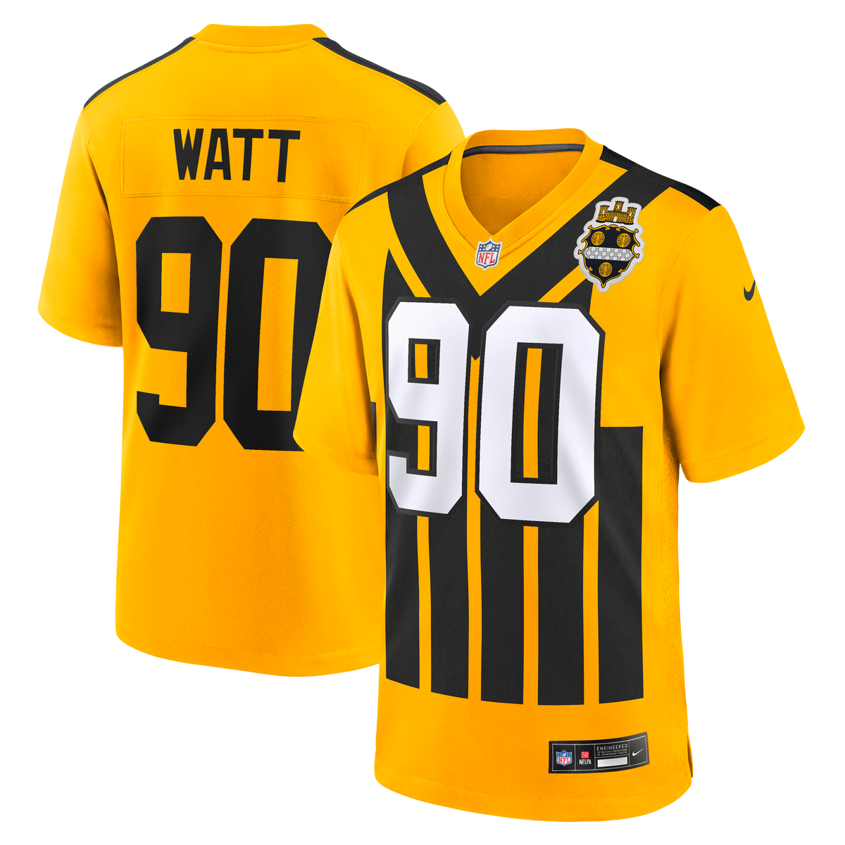 Men's Pittsburgh Steelers T.J. Watt Nike Black Game Jersey