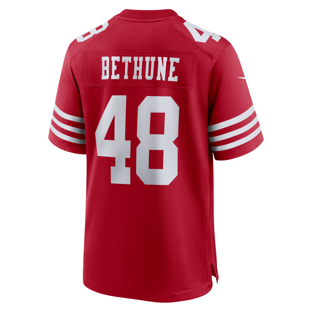 Men's San Francisco 49ers Tatum Bethune Nike  Scarlet  Game Jersey
