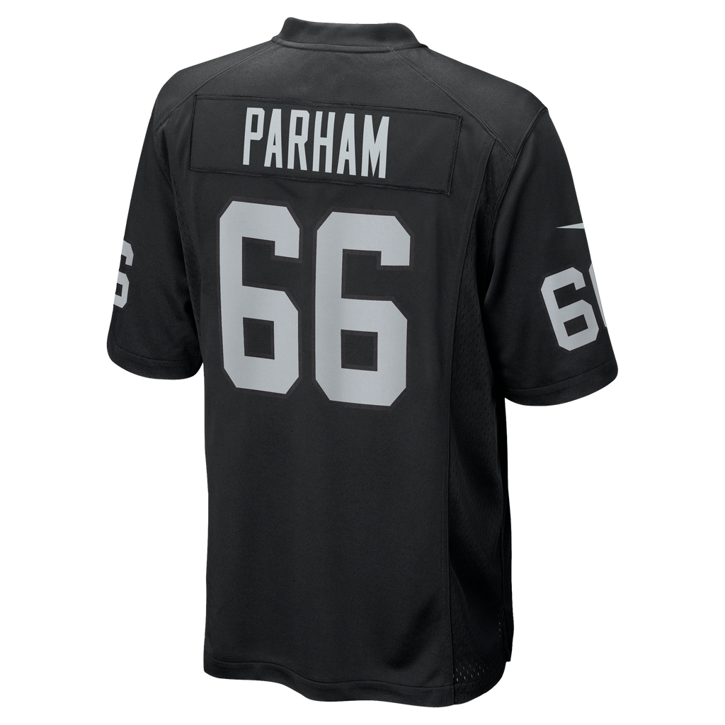 Men's Las Vegas Raiders Dylan Parham Nike Black Game Player Jersey
