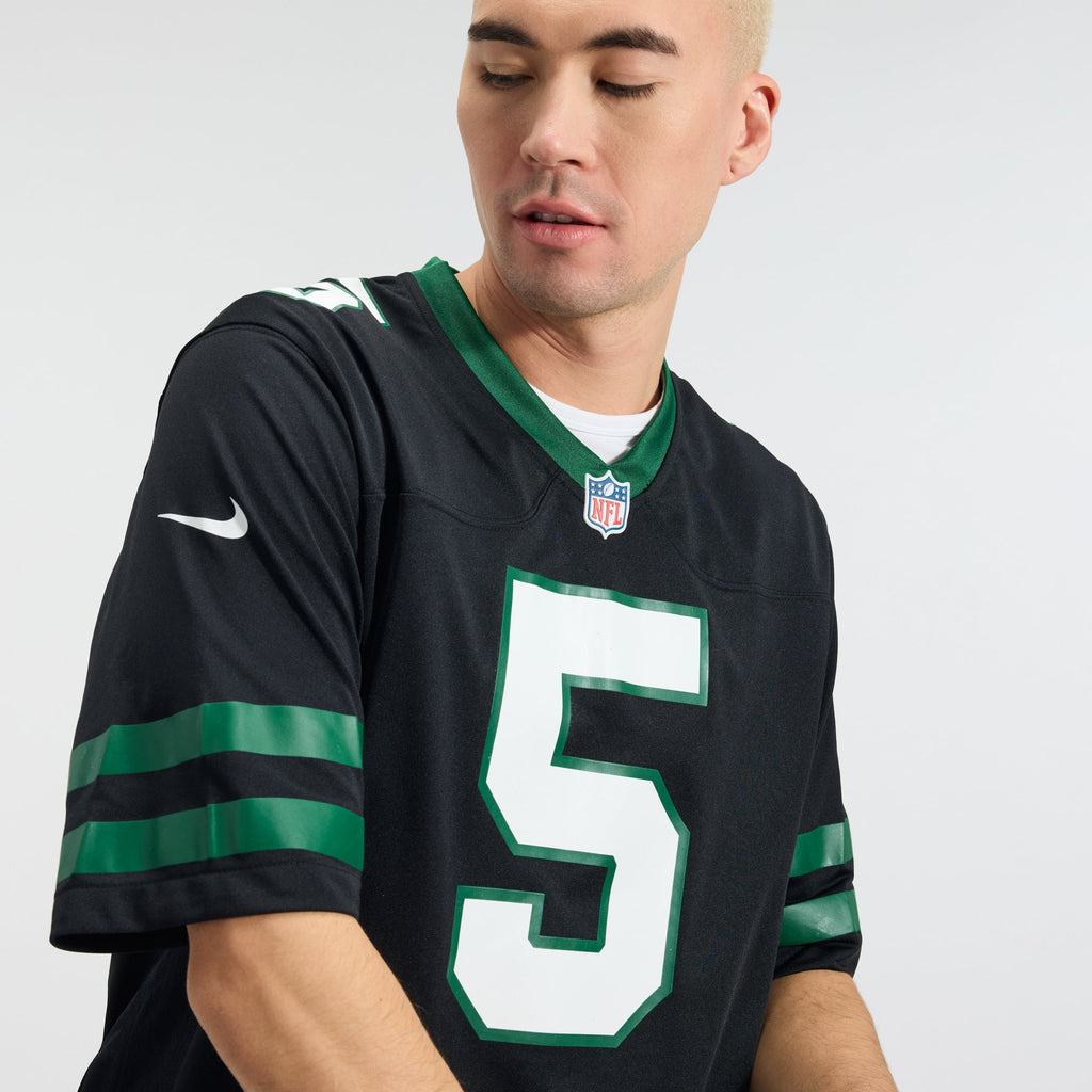 Men's New York Jets Garrett Wilson Nike Legacy Green Game Jersey