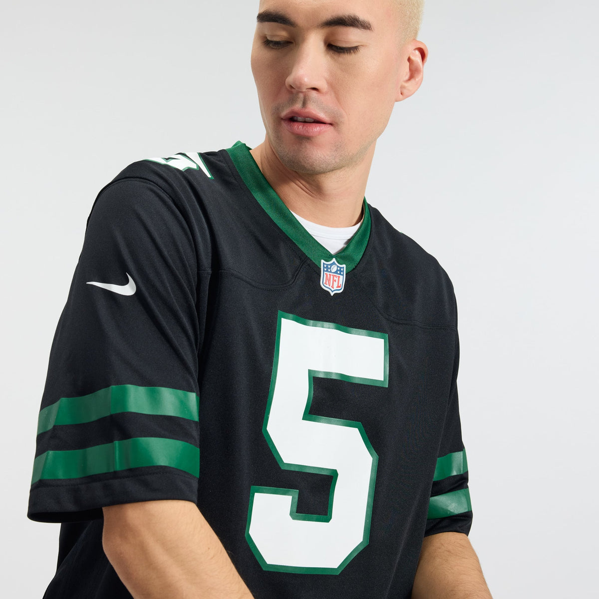 Men's New York Jets Garrett Wilson Nike Legacy Green Game Jersey