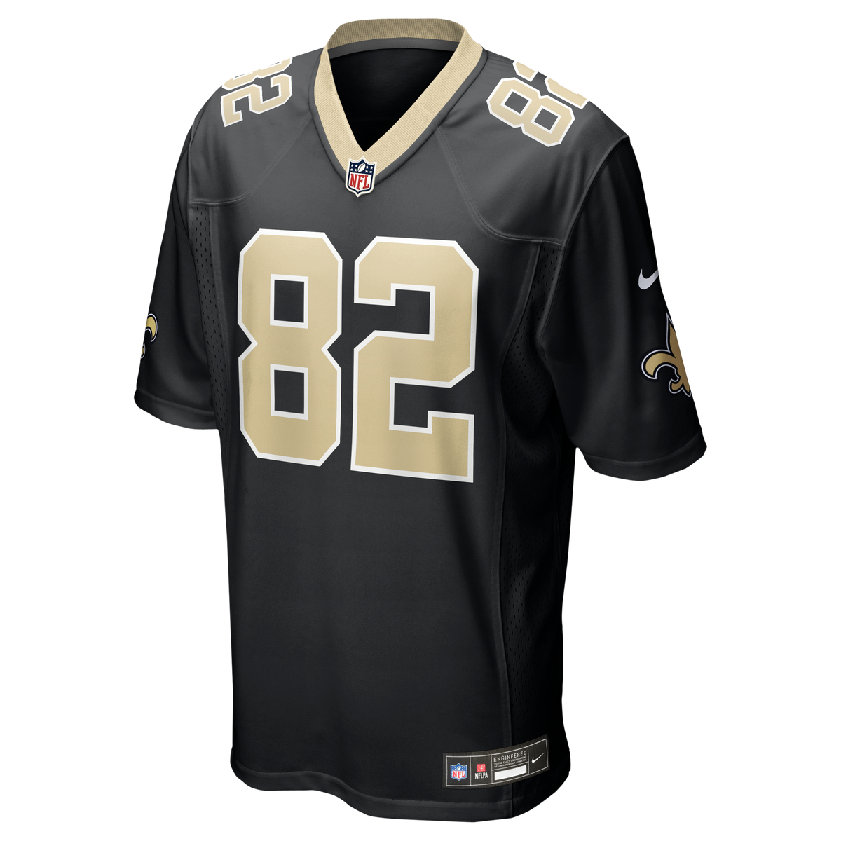 Men's New Orleans Saints Bob Pollard Nike Black Game Retired Player Jersey