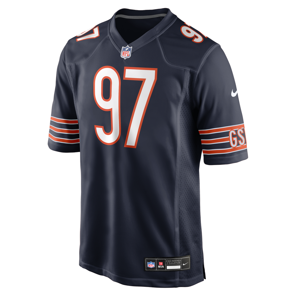 Men's Chicago Bears James Lynch Nike  Navy Team Game Jersey