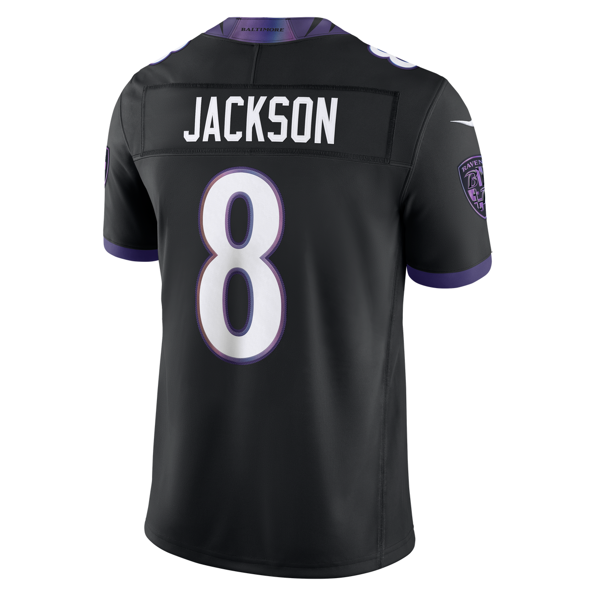 Men's Baltimore Ravens Lamar Jackson Nike Black Alternate Alternate Vapor F.U.S.E. Stitched Limited Jersey