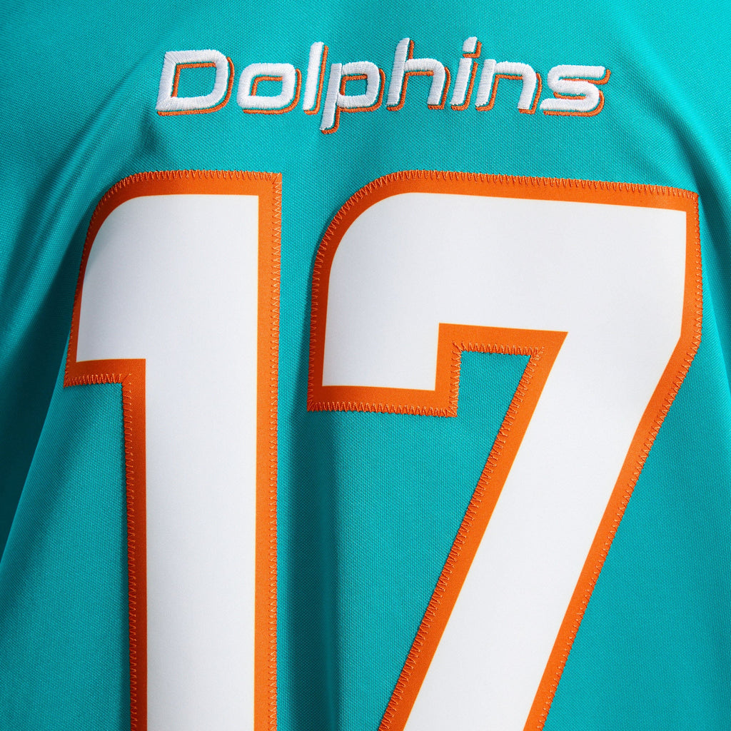 Men's Miami Dolphins Jaylen Waddle Nike Aqua Team Vapor F.U.S.E. Stitched Limited Jersey