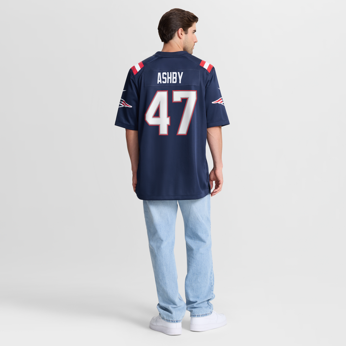 Men's New England Patriots Julian Ashby Nike  Navy Team Game Jersey
