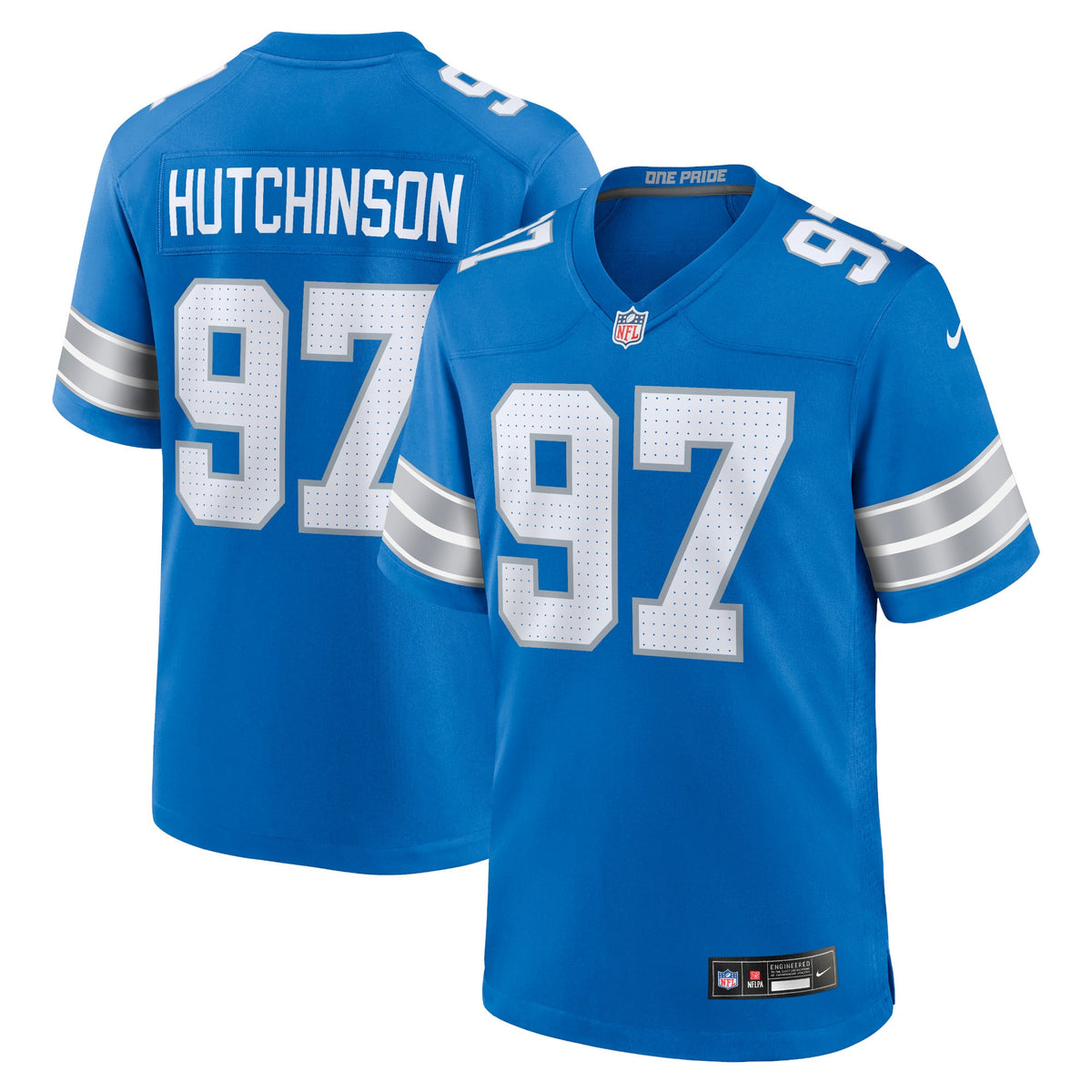 Men's Detroit Lions Aidan Hutchinson Nike White Game Jersey
