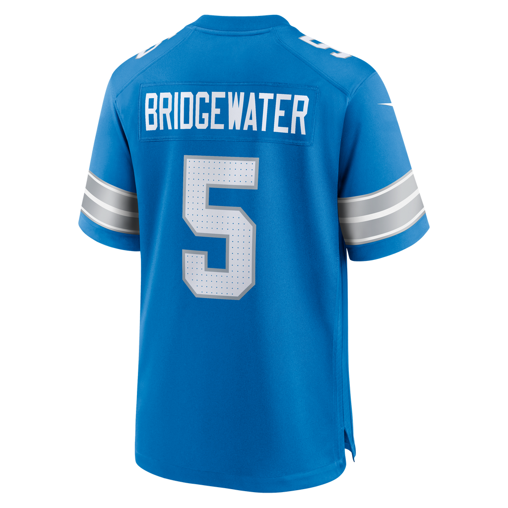 Men's Detroit Lions Teddy Bridgewater Nike  Blue Team Game Jersey