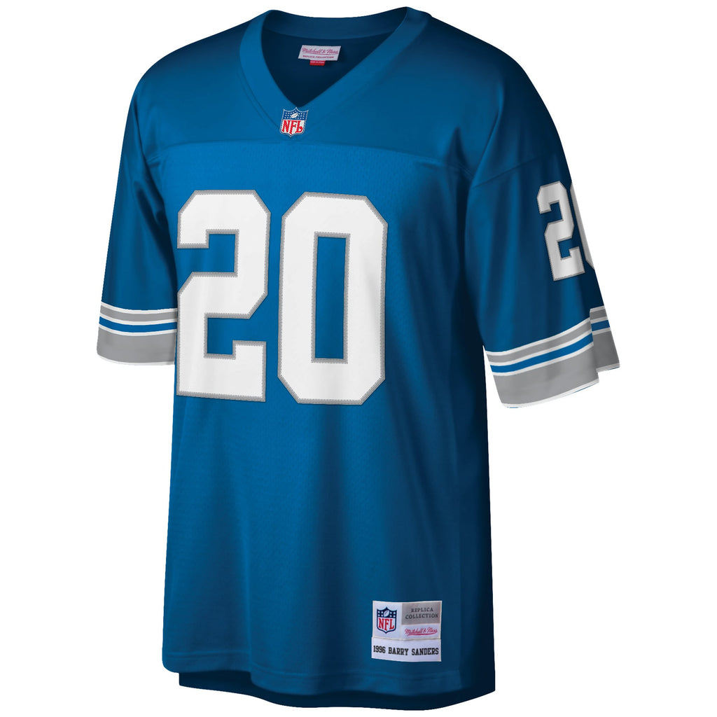 Men's Detroit Lions Barry Sanders Mitchell & Ness White Big & Tall 1996 Retired Player Replica Jersey