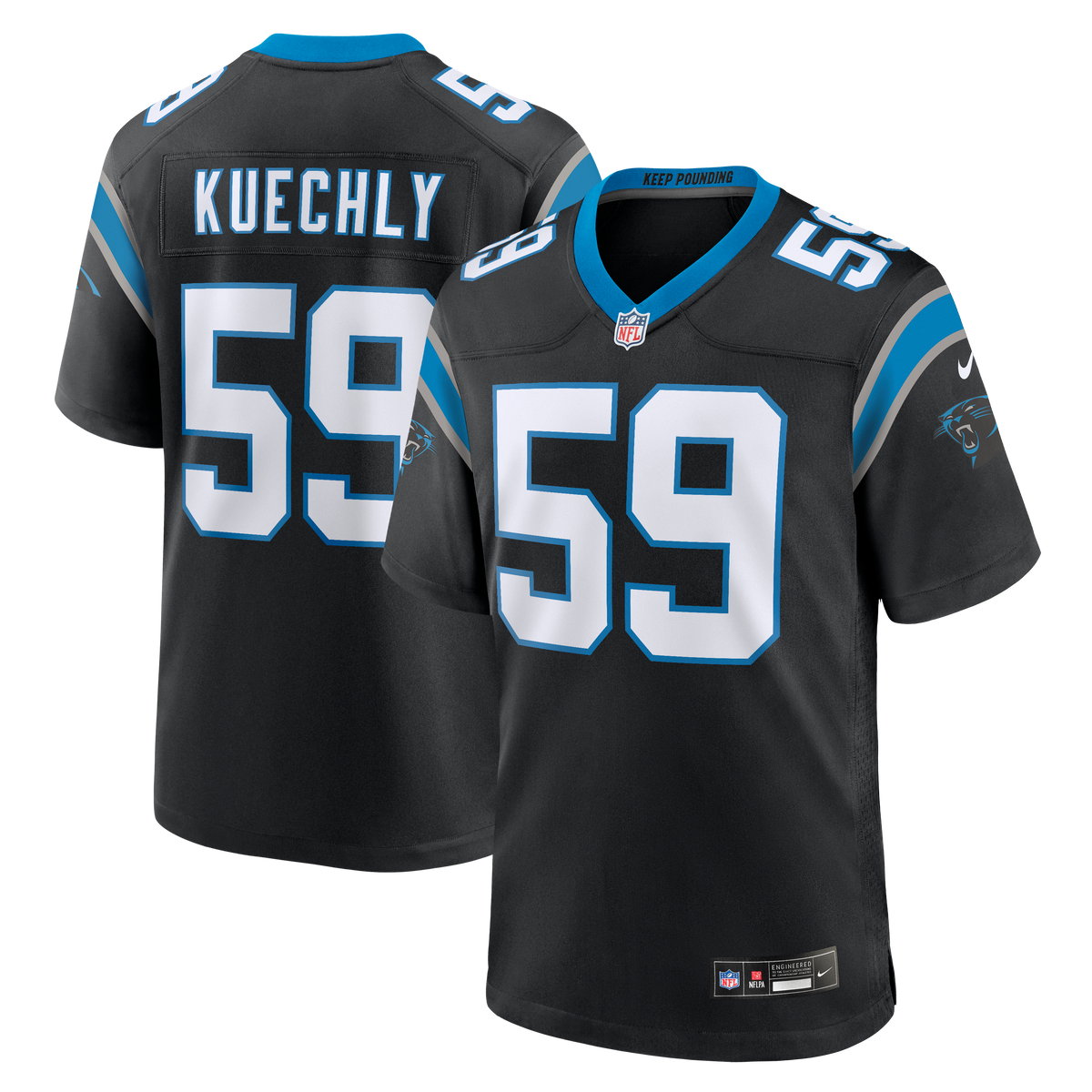 Men's Carolina Panthers Luke Kuechly Nike Blue Retired Player Alternate Game Jersey