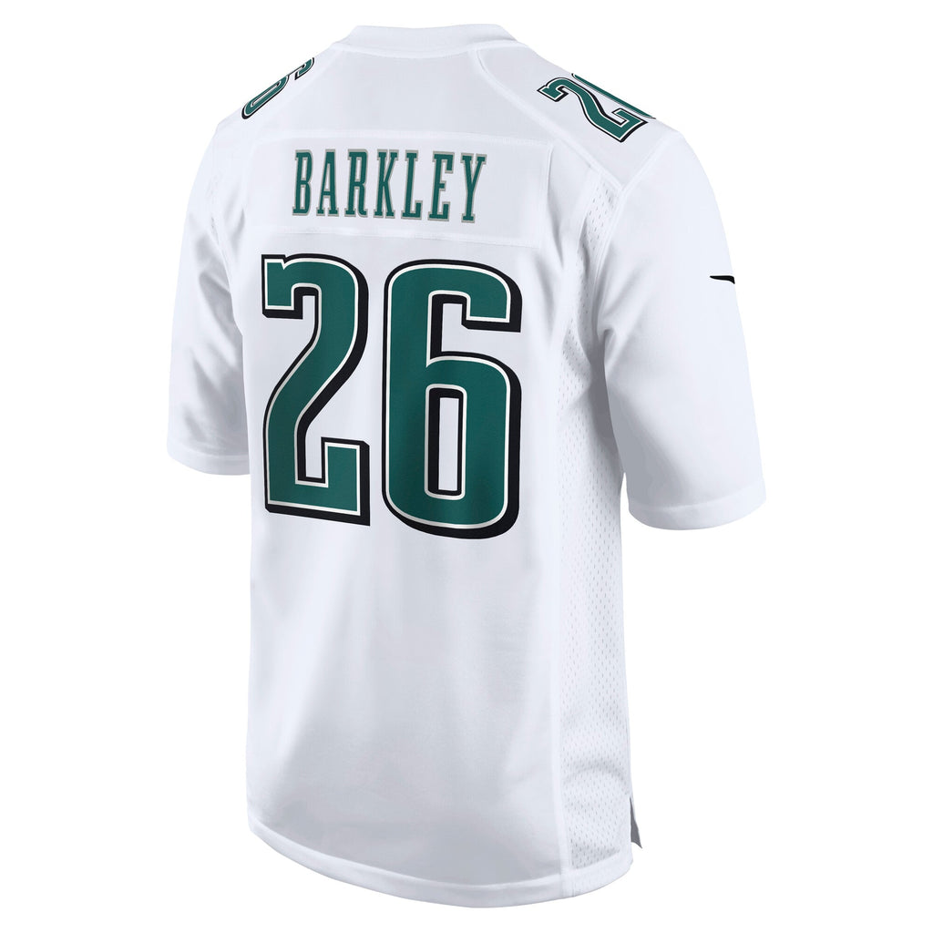 Men's Philadelphia Eagles Saquon Barkley Nike Tundra White Fashion Game Jersey