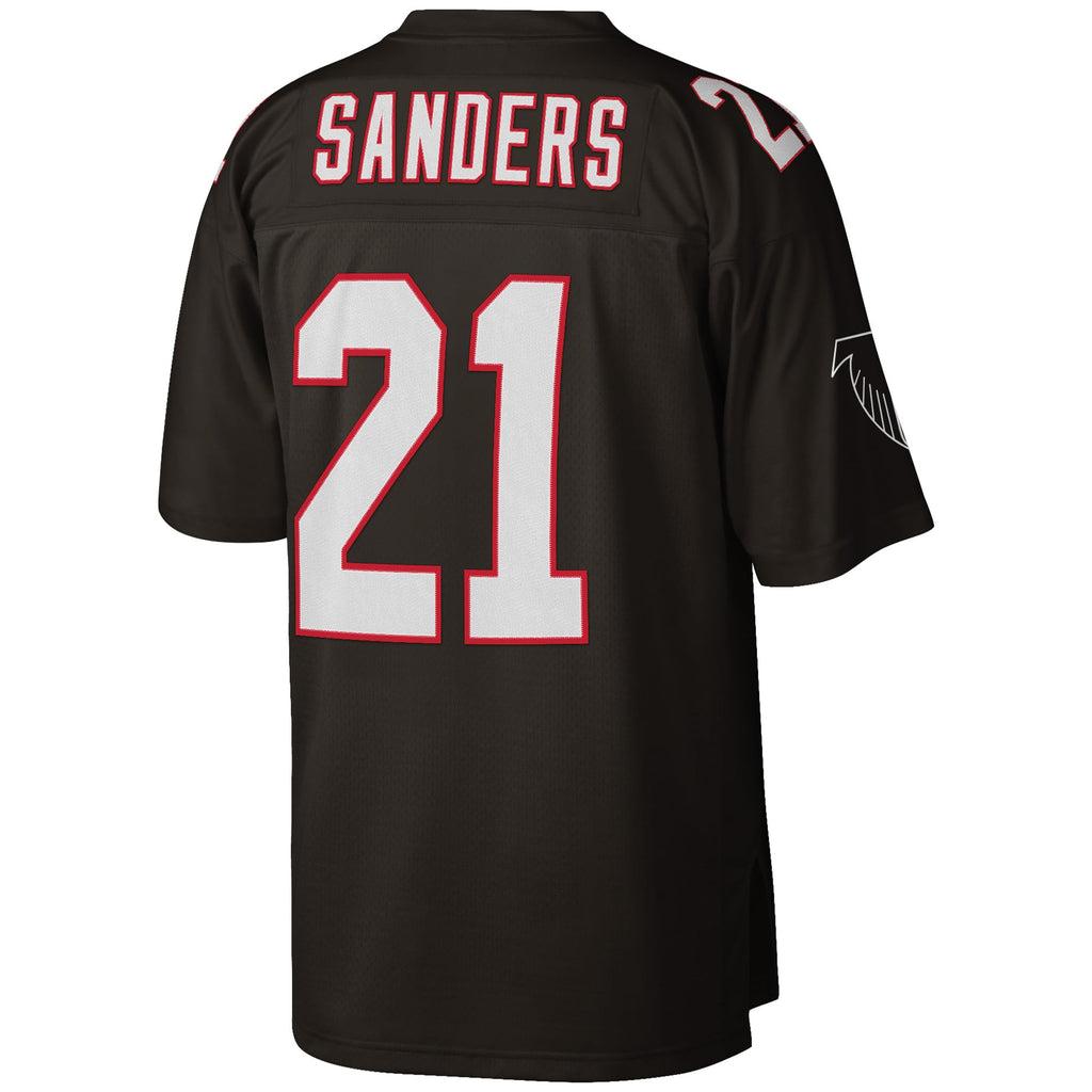 Men's Atlanta Falcons Deion Sanders Mitchell & Ness White Big & Tall 1992 Retired Player Replica Jersey