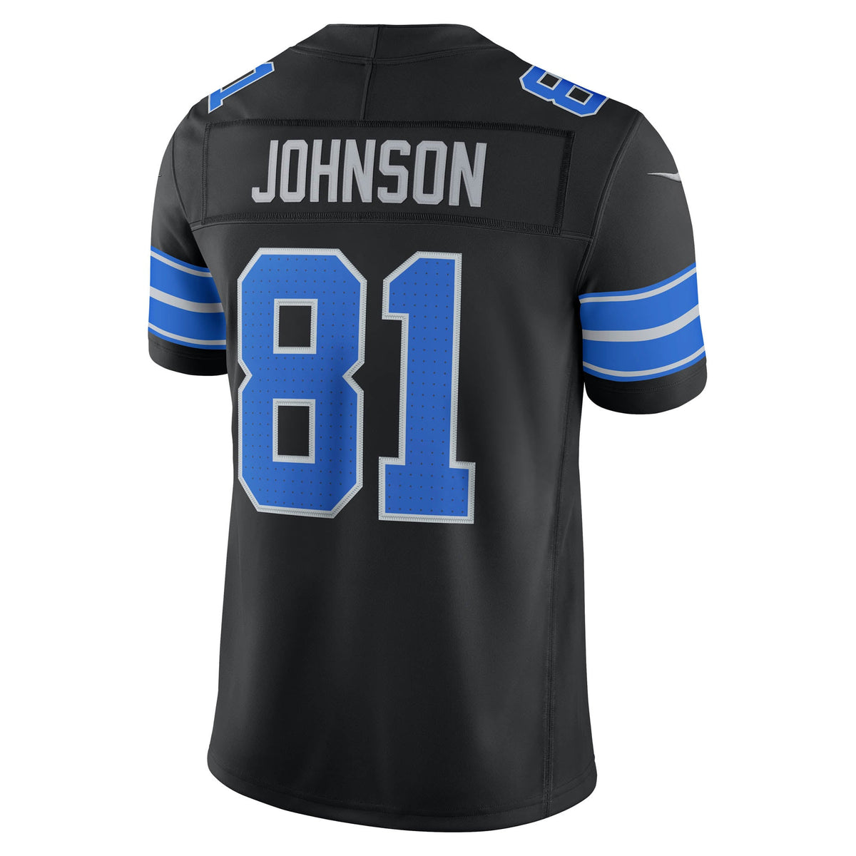Men's Detroit Lions Calvin Johnson Nike Black Alternate Vapor F.U.S.E. Stitched Retired Limited Jersey