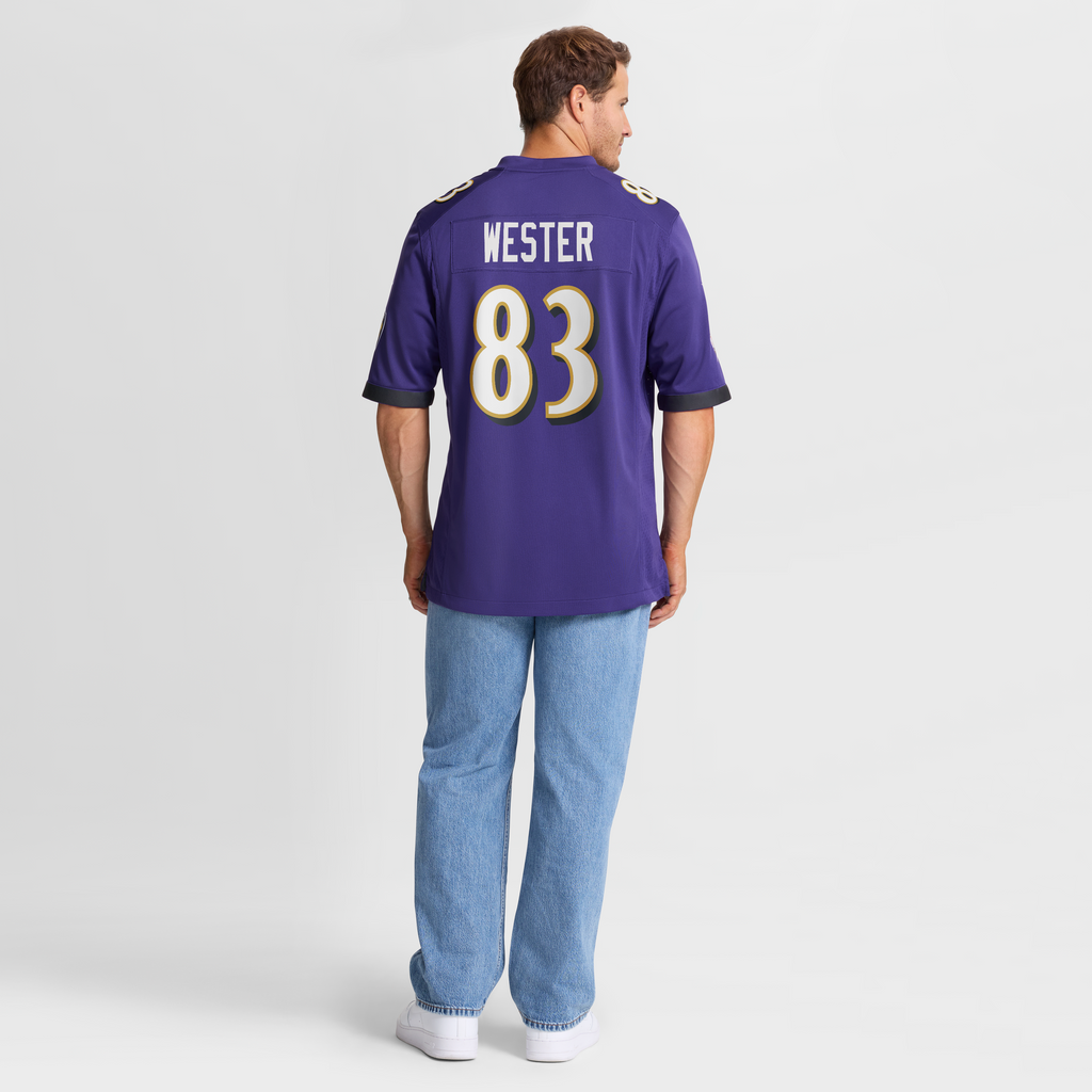 Men's Baltimore Ravens LaJohntay Wester Nike  Purple Team Game Jersey
