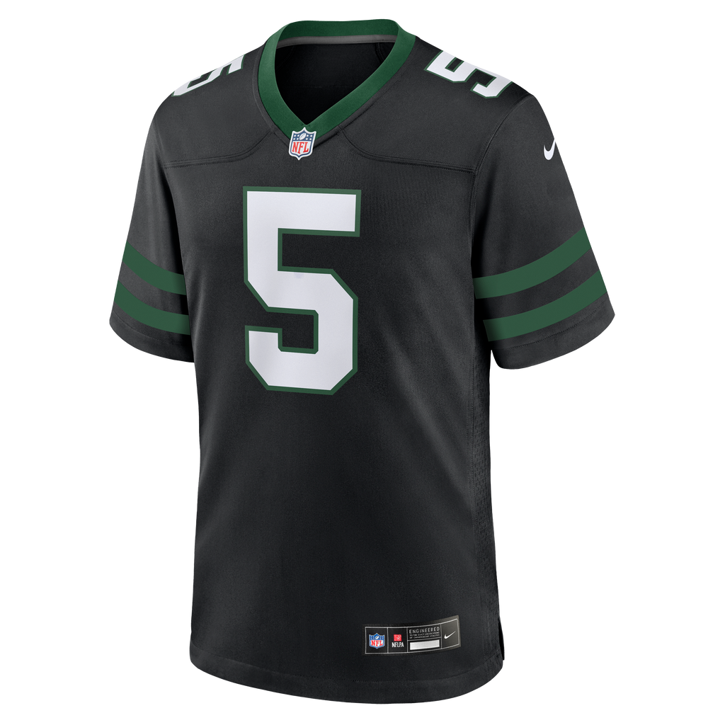 Men's New York Jets Garrett Wilson Nike Legacy White Game Jersey