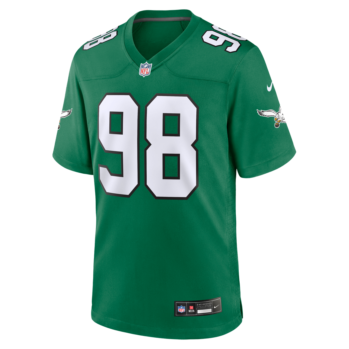 Men's Philadelphia Eagles Jalen Carter Nike  Midnight Green Team Game Jersey