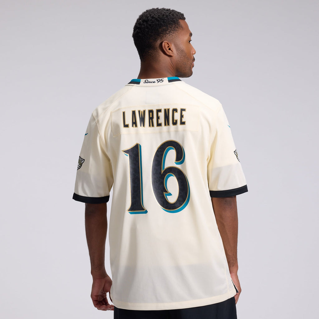 Men's Jacksonville Jaguars Trevor Lawrence Nike Natural 2026 Rivalries Collection Game Jersey